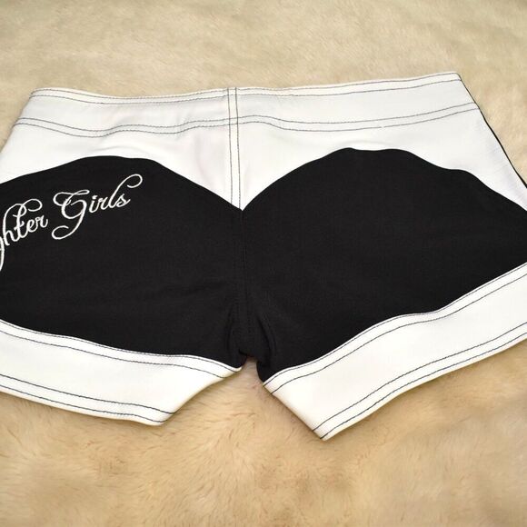 Fighter Girls Deviant Mini Board Black White Shorts Size 3 - Picture 10 of 11